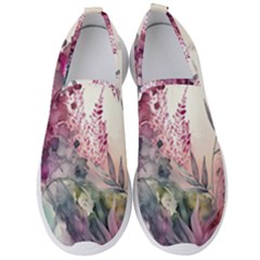 Ai Generated Flowers Watercolour Nature Plant Men s Slip On Sneakers by Ravend