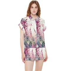 Ai Generated Flowers Watercolour Nature Plant Chiffon Lounge Set