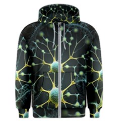 Ai Generated Neuron Network Connection Men s Zipper Hoodie