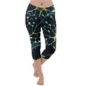 Ai Generated Neuron Network Connection Lightweight Velour Capri Yoga Leggings View1