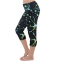 Ai Generated Neuron Network Connection Lightweight Velour Capri Yoga Leggings View2