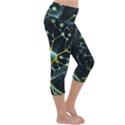 Ai Generated Neuron Network Connection Lightweight Velour Capri Yoga Leggings View3