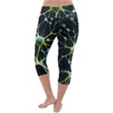 Ai Generated Neuron Network Connection Lightweight Velour Capri Yoga Leggings View4