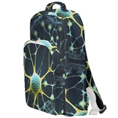 Ai Generated Neuron Network Connection Double Compartment Backpack by Ravend