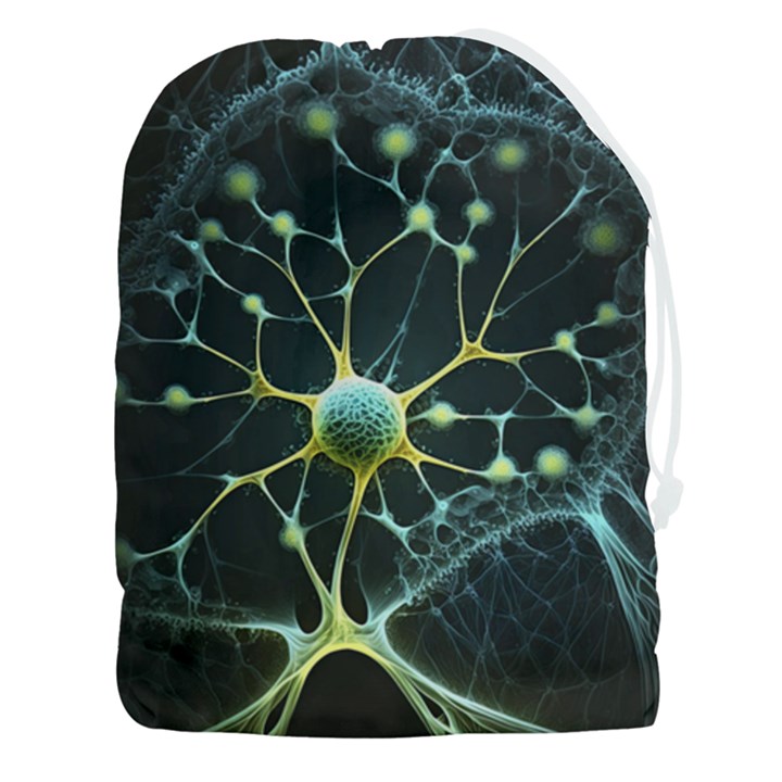 Ai Generated Neuron Network Connection Drawstring Pouch (3XL)