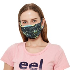 Ai Generated Neuron Network Connection Crease Cloth Face Mask (adult) by Ravend