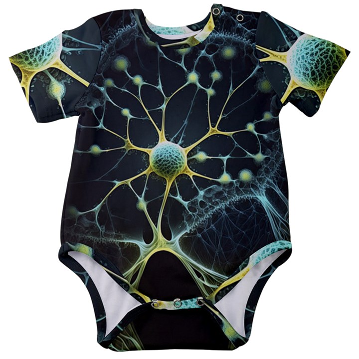 Ai Generated Neuron Network Connection Baby Short Sleeve Bodysuit