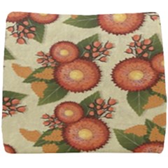 Flowers Leaves Pattern Flora Botany Drawing Art Seat Cushion