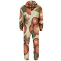 Flowers Leaves Pattern Flora Botany Drawing Art Hooded Jumpsuit (Men) View2