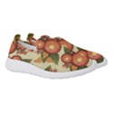 Flowers Leaves Pattern Flora Botany Drawing Art Women s Slip On Sneakers View3