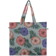 Flowers Petals Pattern Drawing Design Background Canvas Travel Bag by Ravend