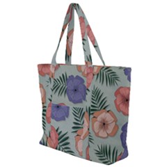 Flowers Petals Pattern Drawing Design Background Zip Up Canvas Bag by Ravend