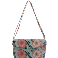 Flowers Petals Pattern Drawing Design Background Removable Strap Clutch Bag by Ravend