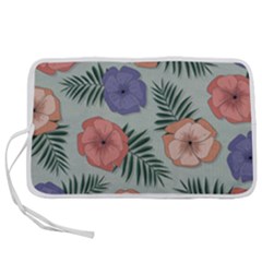 Flowers Petals Pattern Drawing Design Background Pen Storage Case (l) by Ravend