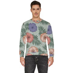 Flowers Petals Pattern Drawing Design Background Men s Fleece Sweatshirt by Ravend