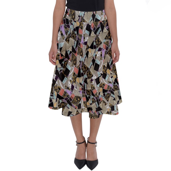 Mystic Geometry Abstract Print Perfect Length Midi Skirt