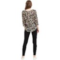 Mystic Geometry Abstract Print Chiffon Quarter Sleeve Blouse View2