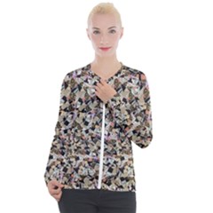 Mystic Geometry Abstract Print Casual Zip Up Jacket by dflcprintsclothing