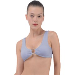 Harbor Mist Grey	 - 	ring Detail Bikini Top by ColorfulSwimWear