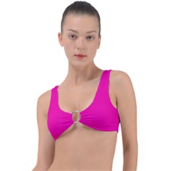 Fashion Fuchsia Pink	 - 	ring Detail Bikini Top by ColorfulSwimWear