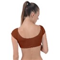 Dark Amber Orange	 - 	Cap Sleeve Ring Bikini Top View2