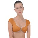 Cadmium Orange	 - 	Cap Sleeve Ring Bikini Top View1