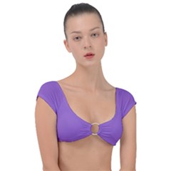 Iris Purple	 - 	cap Sleeve Ring Bikini Top by ColorfulSwimWear