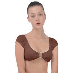 Toffee Brown	 - 	cap Sleeve Ring Bikini Top by ColorfulSwimWear