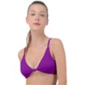 Lollipop Purple	 - 	Knot Up Bikini Top View1