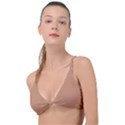 Sand Stone Brown	 - 	Knot Up Bikini Top View1