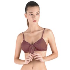 Burnt Henna Red	 - 	tie Up Cut Bikini Top by ColorfulSwimWear