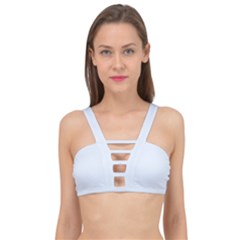 Clear Water Blue	 - 	cage Up Bikini Top by ColorfulSwimWear