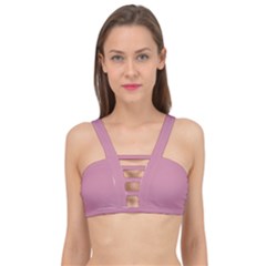 Cashmere Rose Pink	 - 	cage Up Bikini Top by ColorfulSwimWear