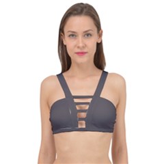 Grey Wolf	 - 	cage Up Bikini Top by ColorfulSwimWear