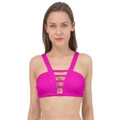 Fashion Fuchsia Pink	 - 	cage Up Bikini Top by ColorfulSwimWear