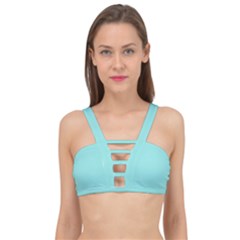 Soft Turquoise	 - 	cage Up Bikini Top by ColorfulSwimWear