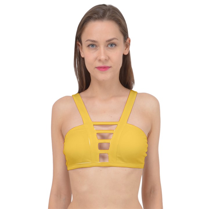 Sunglow Yellow	 - 	Cage Up Bikini Top