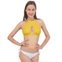 Dandelion Yellow	 - 	Cross Front Halter Bikini Top View1