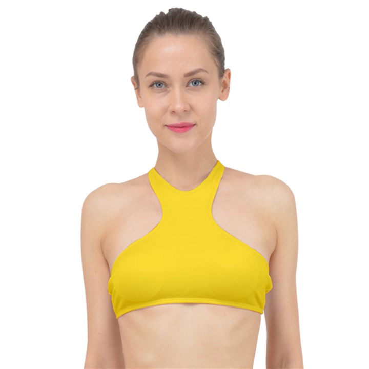 Rubber Duck Yellow	 - 	High Neck Bikini Top