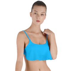 Capri Blue	 - 	layered Top Bikini Top by ColorfulSwimWear