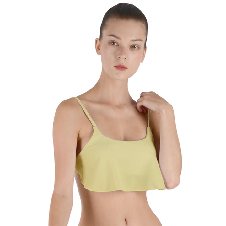 Custard Yellow	 - 	Layered Top Bikini Top