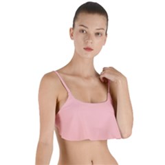 Misty Rose Pink	 - 	layered Top Bikini Top by ColorfulSwimWear