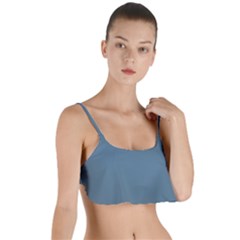 Stone Blue	 - 	layered Top Bikini Top by ColorfulSwimWear