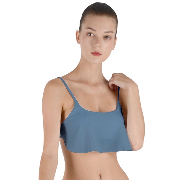 Stone Blue	 - 	Layered Top Bikini Top