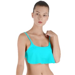 Spanish Sky Blue	 - 	layered Top Bikini Top by ColorfulSwimWear