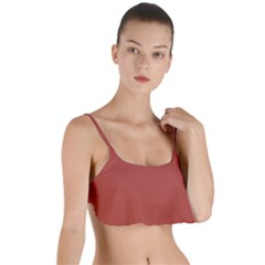 Medium Carmine	 - 	layered Top Bikini Top by ColorfulSwimWear