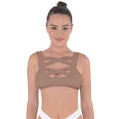 Cafe Au Lait Brown	 - 	bandaged Up Bikini Top by ColorfulSwimWear