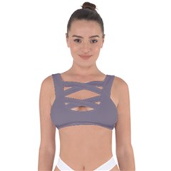 Dove Grey	 - 	bandaged Up Bikini Top by ColorfulSwimWear