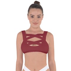 Chili Oil Red	 - 	bandaged Up Bikini Top by ColorfulSwimWear