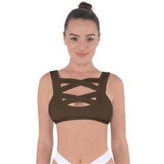 Mocha Brown	 - 	bandaged Up Bikini Top by ColorfulSwimWear